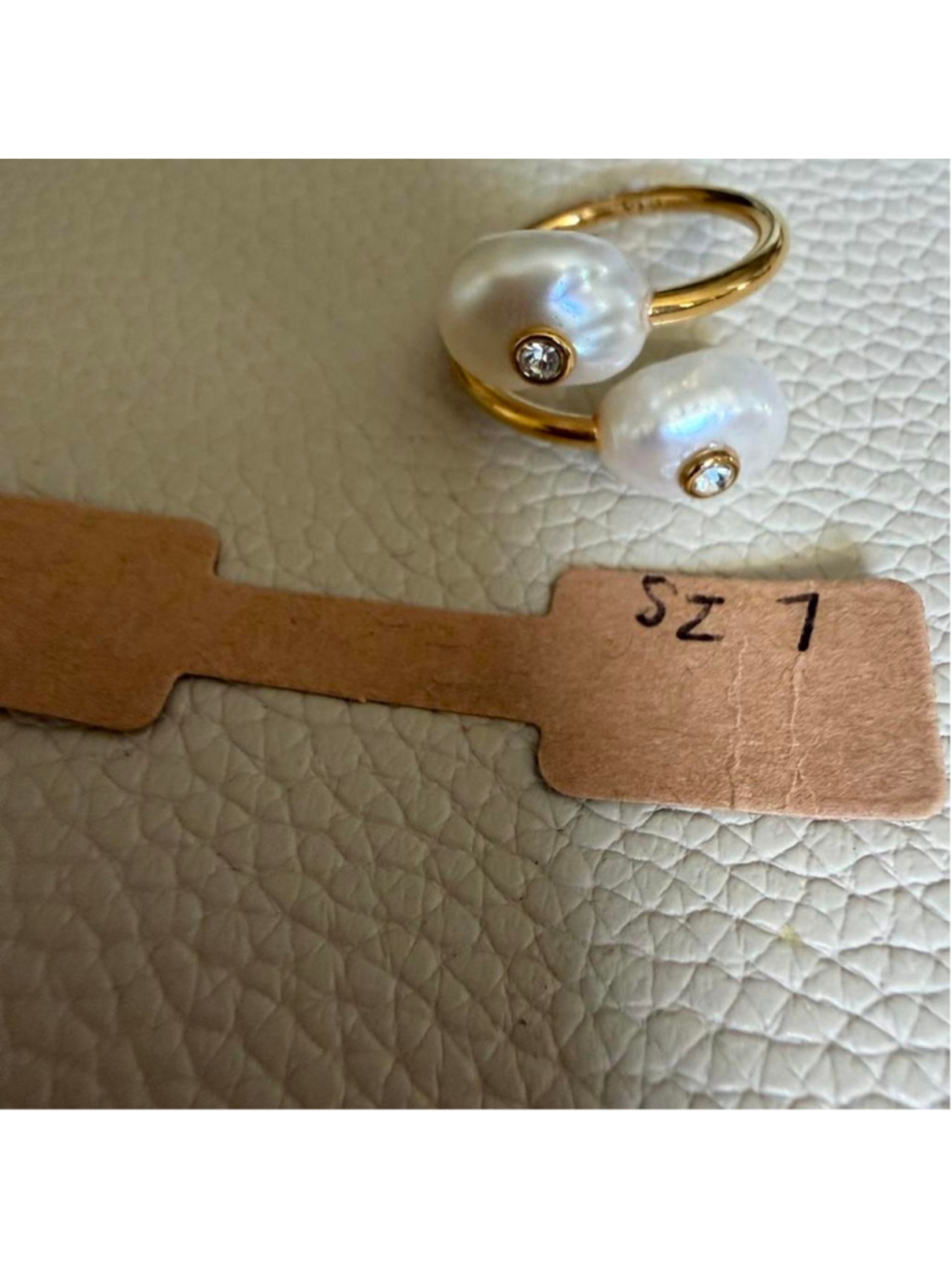#jcrew White double pearl ring